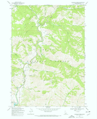 United States Geological Survey Dunnigan Creek, ID (1969, 24000-Scale) digital map