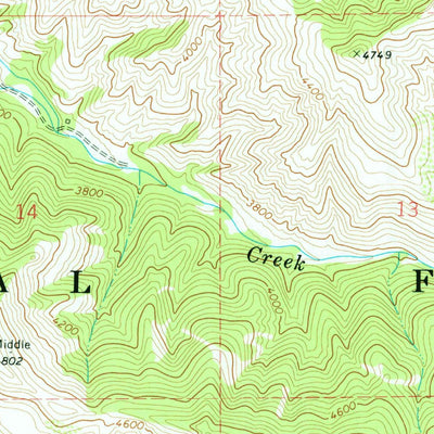 United States Geological Survey Dunnigan Creek, ID (1969, 24000-Scale) digital map