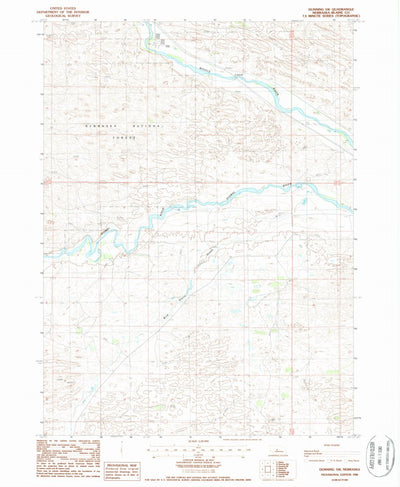 United States Geological Survey Dunning SW, NE (1986, 24000-Scale) digital map