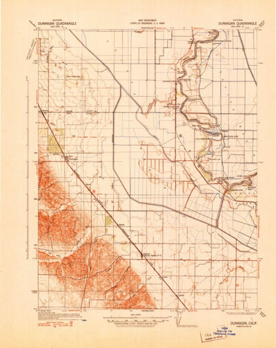 United States Geological Survey Dunningan, CA (1941, 62500-Scale) digital map