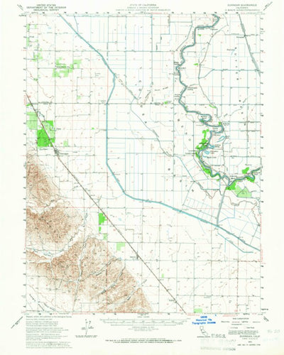 United States Geological Survey Dunningan, CA (1953, 62500-Scale) digital map