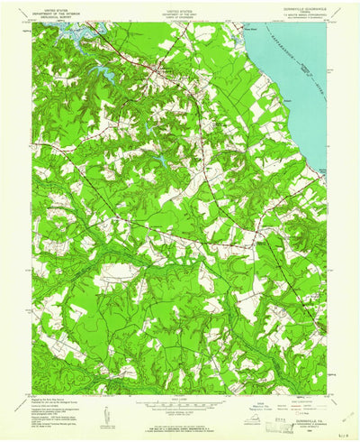 United States Geological Survey Dunnsville, VA (1944, 24000-Scale) digital map