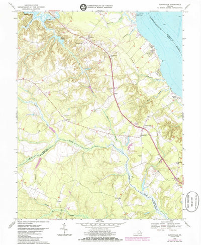 United States Geological Survey Dunnsville, VA (1968, 24000-Scale) digital map