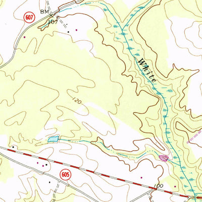 United States Geological Survey Dunnsville, VA (1968, 24000-Scale) digital map
