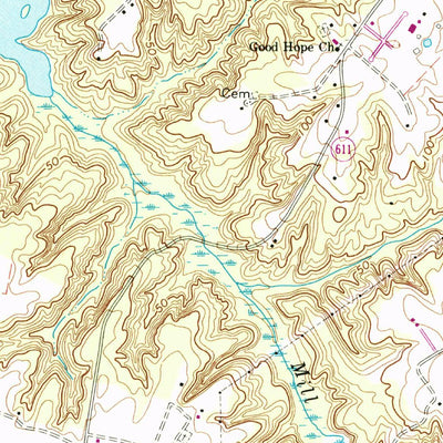 United States Geological Survey Dunnsville, VA (1968, 24000-Scale) digital map