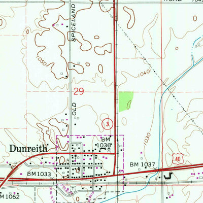 United States Geological Survey Dunreith, IN (1970, 24000-Scale) digital map