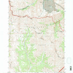 United States Geological Survey Dunrud Peak, WY (1991, 24000-Scale) digital map