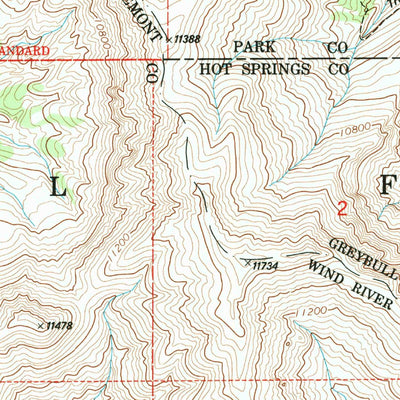 United States Geological Survey Dunrud Peak, WY (1991, 24000-Scale) digital map