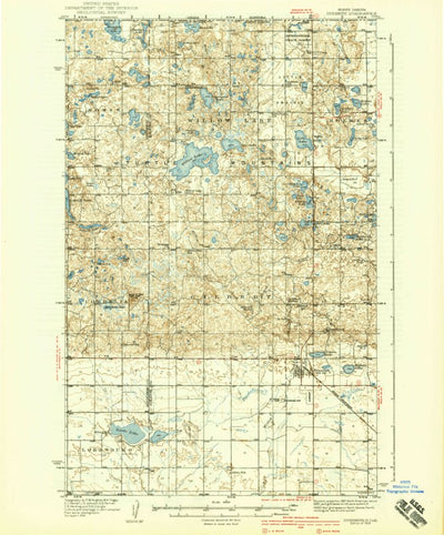 United States Geological Survey Dunseth, ND (1939, 62500-Scale) digital map