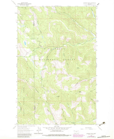United States Geological Survey Dunsire Point, MT (1963, 24000-Scale) digital map