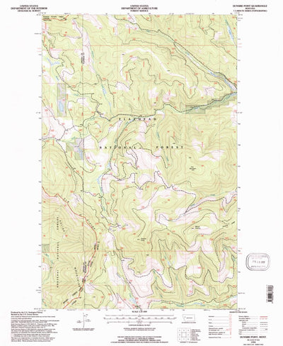 United States Geological Survey Dunsire Point, MT (1994, 24000-Scale) digital map