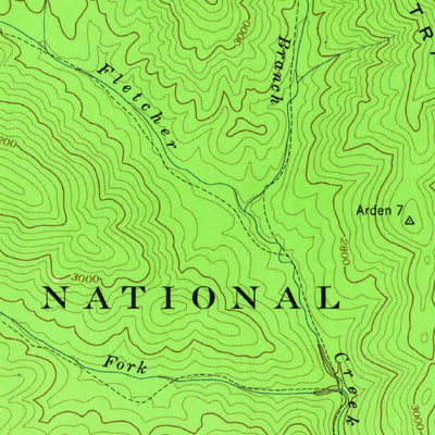 United States Geological Survey Dunsmore Mountain, NC (1942, 24000-Scale) digital map