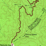 United States Geological Survey Dunsmore Mountain, NC (1942, 24000-Scale) digital map