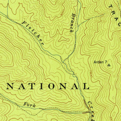 United States Geological Survey Dunsmore Mountain, NC (1943, 24000-Scale) digital map