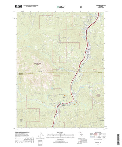 United States Geological Survey Dunsmuir, CA (2018, 24000-Scale) digital map