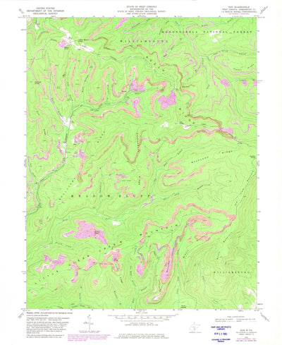 United States Geological Survey Duo, WV (1972, 24000-Scale) digital map