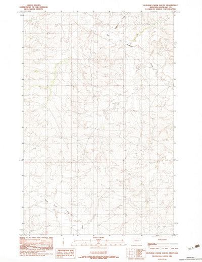 United States Geological Survey Duplisse Creek South, MT (1983, 24000-Scale) digital map