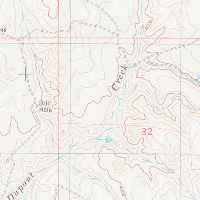 United States Geological Survey Dupont Creek, WY (1982, 24000-Scale) digital map