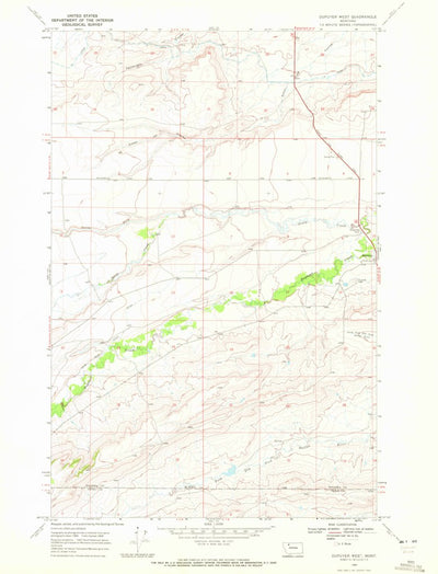 United States Geological Survey Dupuyer West, MT (1968, 24000-Scale) digital map