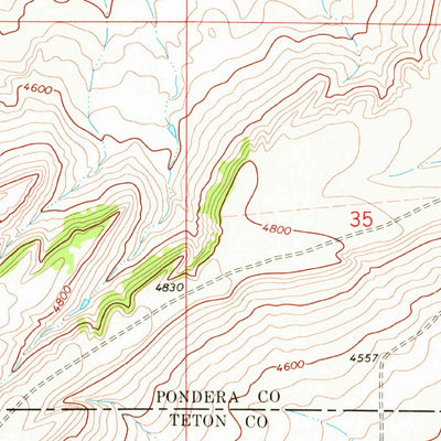 United States Geological Survey Dupuyer West, MT (1968, 24000-Scale) digital map