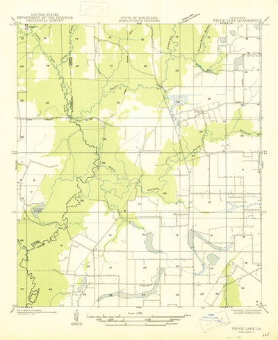 United States Geological Survey Duralde, LA (1947, 31680-Scale) digital map