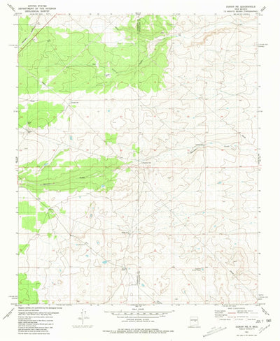 United States Geological Survey Duran NE, NM (1981, 24000-Scale) digital map