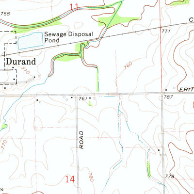 United States Geological Survey Durand, IL-WI (1971, 24000-Scale) digital map