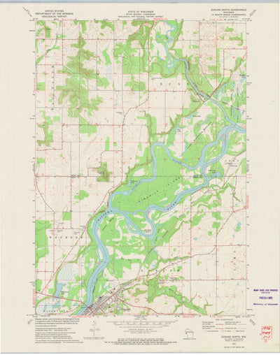 United States Geological Survey Durand North, WI (1972, 24000-Scale) digital map