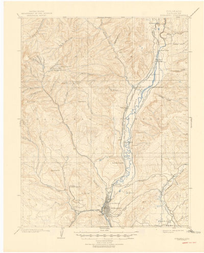 United States Geological Survey Durango, CO (1908, 62500-Scale) digital map