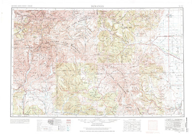 United States Geological Survey Durango, CO-NM (1945, 250000-Scale) digital map