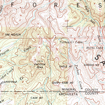 United States Geological Survey Durango, CO-NM (1945, 250000-Scale) digital map