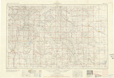 United States Geological Survey Durango, CO-NM (1954, 250000-Scale) digital map