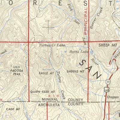 United States Geological Survey Durango, CO-NM (1954, 250000-Scale) digital map