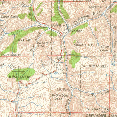 United States Geological Survey Durango, CO-NM (1961, 250000-Scale) digital map