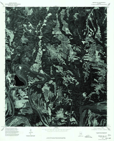 United States Geological Survey Durant Bend, AL (1975, 24000-Scale) digital map