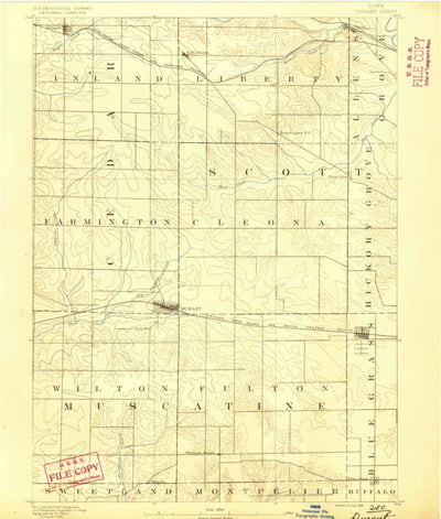 United States Geological Survey Durant, IA (1890, 62500-Scale) digital map