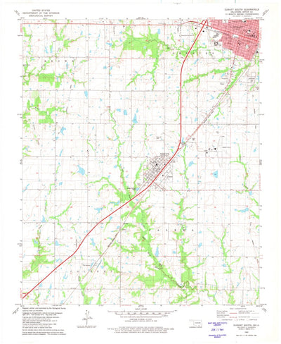 United States Geological Survey Durant South, OK (1980, 24000-Scale) digital map