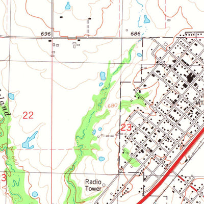 United States Geological Survey Durant South, OK (1980, 24000-Scale) digital map