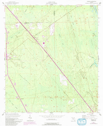 United States Geological Survey Durbin, FL (1952, 24000-Scale) digital map
