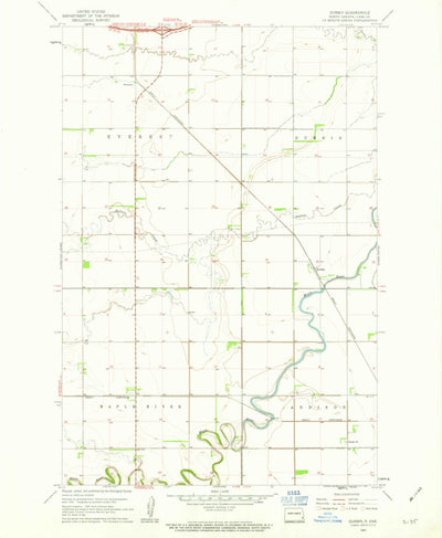United States Geological Survey Durbin, ND (1961, 24000-Scale) digital map