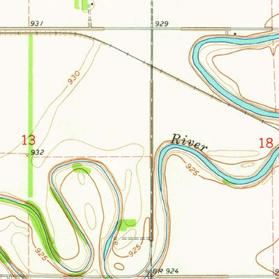 United States Geological Survey Durbin, ND (1961, 24000-Scale) digital map