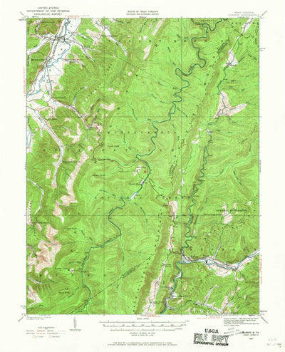 United States Geological Survey Durbin, WV (1922, 62500-Scale) digital map