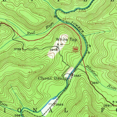 United States Geological Survey Durbin, WV (1922, 62500-Scale) digital map