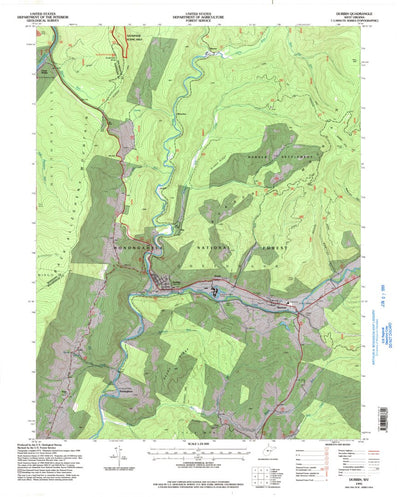 United States Geological Survey Durbin, WV (1995, 24000-Scale) digital map