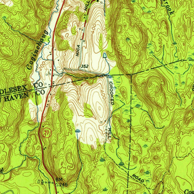 United States Geological Survey Durham, CT (1953, 31680-Scale) digital map