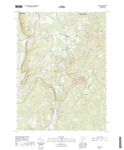 United States Geological Survey Durham, CT (2021, 24000-Scale) digital map