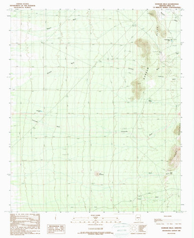 United States Geological Survey Durham Hills, AZ (1988, 24000-Scale) digital map