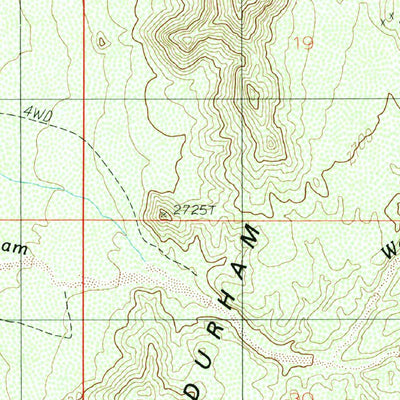 United States Geological Survey Durham Hills, AZ (1988, 24000-Scale) digital map