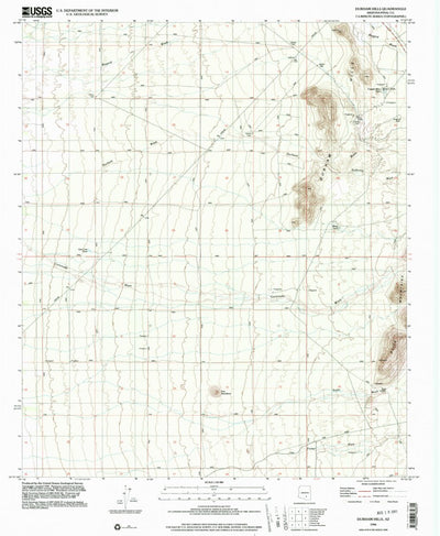 United States Geological Survey Durham Hills, AZ (1996, 24000-Scale) digital map