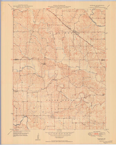 United States Geological Survey Durham, MO (1950, 24000-Scale) digital map